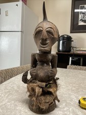 Vintage African Songye Style Nkishi Power Figure Wood Carving Congo 18