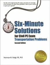 Six-Minute Solutions for Civil PE - Paperback, by Voigt Norman R. - Very Good picture