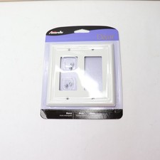 AMERELLE Ascher 2 Gang Rocker Steel Wall Plate - White picture