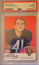 1969 Topps - Brian Piccolo #26 Name Misspelled as Bryon and Bryan (RC) picture