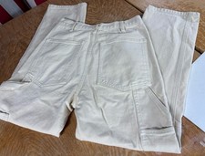 J. GALT Shanghai Cream White Utility Carpenter Pants Jeans Womens M Painter picture