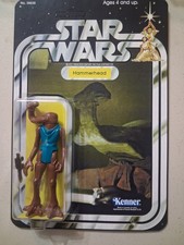 Snaggletooth Star Wars Action Figure vtg 1979 80 Kenner UNPUNCHED card W/ gun picture