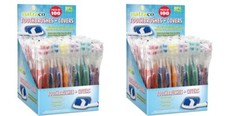 200 Bulk Toothbrushes + Caps, Individually Wrapped, Medium Soft, Multi Colors picture