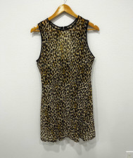 Torrid Leopard  Print Mesh overlay swimsuit Regular Sleeveless Stretch with pant picture