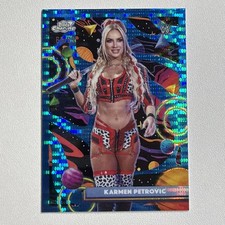 2026 Topps Chrome Cosmic WWE Karmen Petrovic Blue Moon Refractor /99 picture