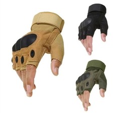 Tactical Fingerless Gloves for Men & Military Combat Shooting Half-Finger Gloves picture