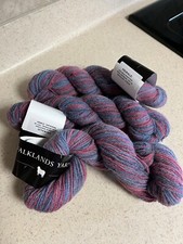 3 Hanks Yarn Soft FALKLAND WOOL Herald Double Knitting 50 Grams picture