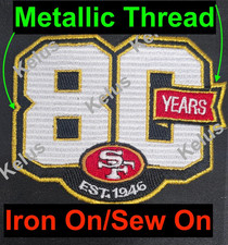 80 Years Patch 49ers San Fransisco 80th Anniversary Patch Football Jersey Patch picture