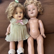 Lot Of 2 Vintage Shirley Temple Dolls For Repair Or Parts picture