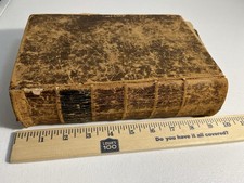 1849 Holy Bible KJV American Bible Society Leather Wilson Family Record  picture