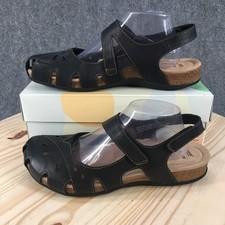 Earth Origins Bosk Benji Sandals Womens 11M Casual Slingback Mary Jane Black NEW picture