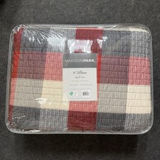 Madison Park Reversible Quilt Set, Plaid, King/Cal King, 104