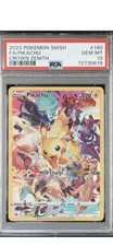 PIKACHU 2023 POKEMON CROWN ZENITH 160/159 ULTRA RARE FULL ART PSA 10 picture