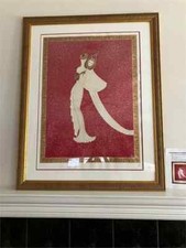 Extremely Rare, Erte - Romain de Tirtoff - Tanagra - Red, Signed, 1989 with COA picture