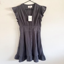 NWT Xirena Gray Dalton Muslin Mini Dress S picture