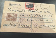1930 South African cover to Charlie Chaplin Hollywood USA  (AR118) picture