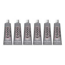 E-6000 3.7 oz Clear Waterproof Multipurpose Adhesive Glue 6 Pack Flexible picture