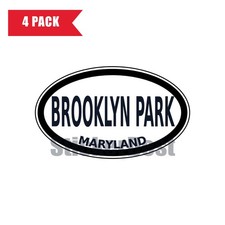 Maryland Brooklyn Park Oval Sticker 4 Pack 3x2 Inch picture