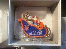 NEW YORK METS DANBURY MINT 2008 CHRISTMAS SLEIGH ORNAMENT W/TAG NY METS MLB picture