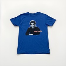 vtg 1984 Huey Lewis And The News T-SHIRT promo BAND blue LARGE  picture