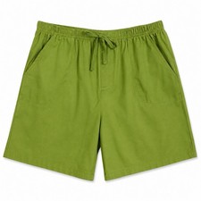 White Stag Womens XL 16 18 Spicy Lime Green Pull On Pants Elastic Waist Cotton picture