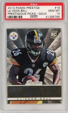 Graded 2013 Panini Prestige Le'Veon Bell #18 Picks Gold Rookie Card PSA 10 picture