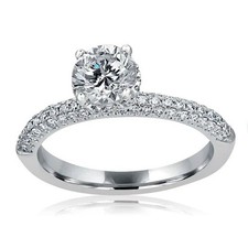 Solid 925 Silver 6.00Ct. Round Shape Certified White Diamond Ring - Tariffs Free picture