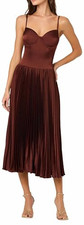 ASTR The Label Women's Elyssa Dress, Rust Brown Size Small picture