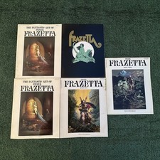 The Fantastic Art of Frank Frazetta Art Books  (1970s / 80s) Vintage Paperbacks picture