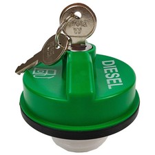Locking Diesel Fuel Filler Cap & Keys Green 40791 For Chevy Tahoe GMC Ford Dodge picture