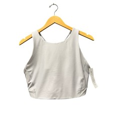 Athleta Flex Spacer Sports Bra Womens XL Light Gray Yoga D-DD Compression NEW picture