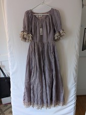 Linennaive - Elowen 27 | Lace Linen Dress in Orchid (size small) picture