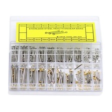 200Pack 10-20mm Assorted Watch Band Tube Pins Bracelet Rivet Set picture