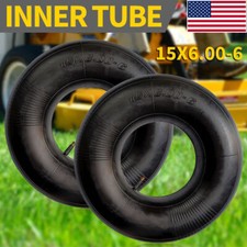 Pair of Lawn Mower Tire 15x6.00-6 Inner Tubes 15X6-6 15X6x6 15/6x6 TR13 Valve US picture