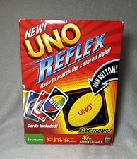 UNO REFLEX Electronic Card Game Race to Match The Colored Light 2010 NEW SEALED picture