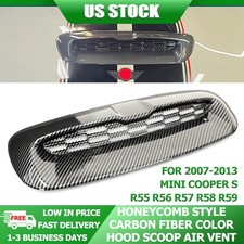 Mini Cooper S R56 Carbon Fiber Look Hood Scoop Air Vent For 07-13 R55 R57 R58 US picture