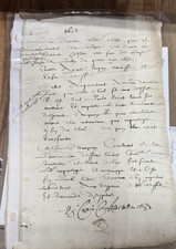 1600s Old Letter Baroque Era 17th Century Watermarked Correspondence Document picture