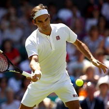 New Uniqlo Roger Federer 2018 Wimbledon Tennis Match Shirt Men's Medium White picture