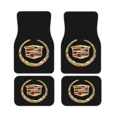 Cadillac 4PCS Universal Car Floor Mats Auto Carpets Interior Trim Accessories picture
