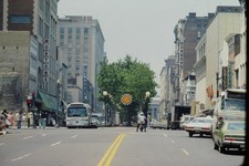 c1970's Kodachrome 35mm Slide, Washington DC F Plaza Cityscape Bus Sign Street picture