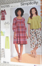 Simplicity R10195 Misses Dress Tops Pants 2 Lengths Pattern Sz6-8-10-12-14 Uncut picture