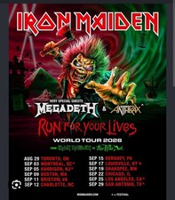 Iron Maiden Tickets 2 Friday 9/25/26 Megadeath / Anthrax BMO Stadium Los Angeles picture