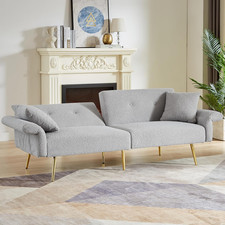 79 Modern Teddy Upholstered Living Room Straight Sofas, Straight Couch with Adju picture