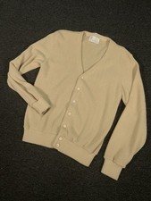 Vtg 60s 70s Sears Kings Road Cardigan Sweater Mens Medium Orlon Acrylic Beige picture