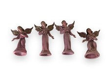 Vintage Angels Lot Of 4  Pink Gold Celluloid Plastic Made In Italy picture