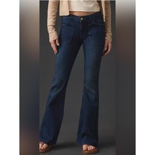 Pilcro The Icon Low-Rise Flare Jeans Size 29 Regular Dark Wash picture