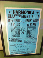 1997 Blues Tour Poster SIGNED Greg Fingers Taylor Johnny Sansone Jimmy Buffet picture