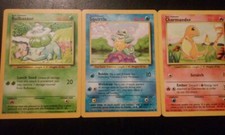 Starter pokemon cards Charmander Squirtle Bulbasaur Base Set  Fan favorites NM picture