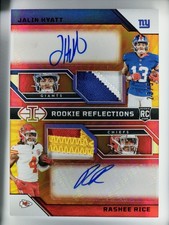 Rashee Rice Jalin Hyatt 2023 Illusions /50 Rookie Reflections Dual Patch Auto RC picture