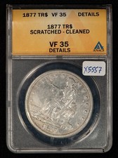 1877 Trade Dollar ANACS VF 35 Details - SKU-X5557 picture